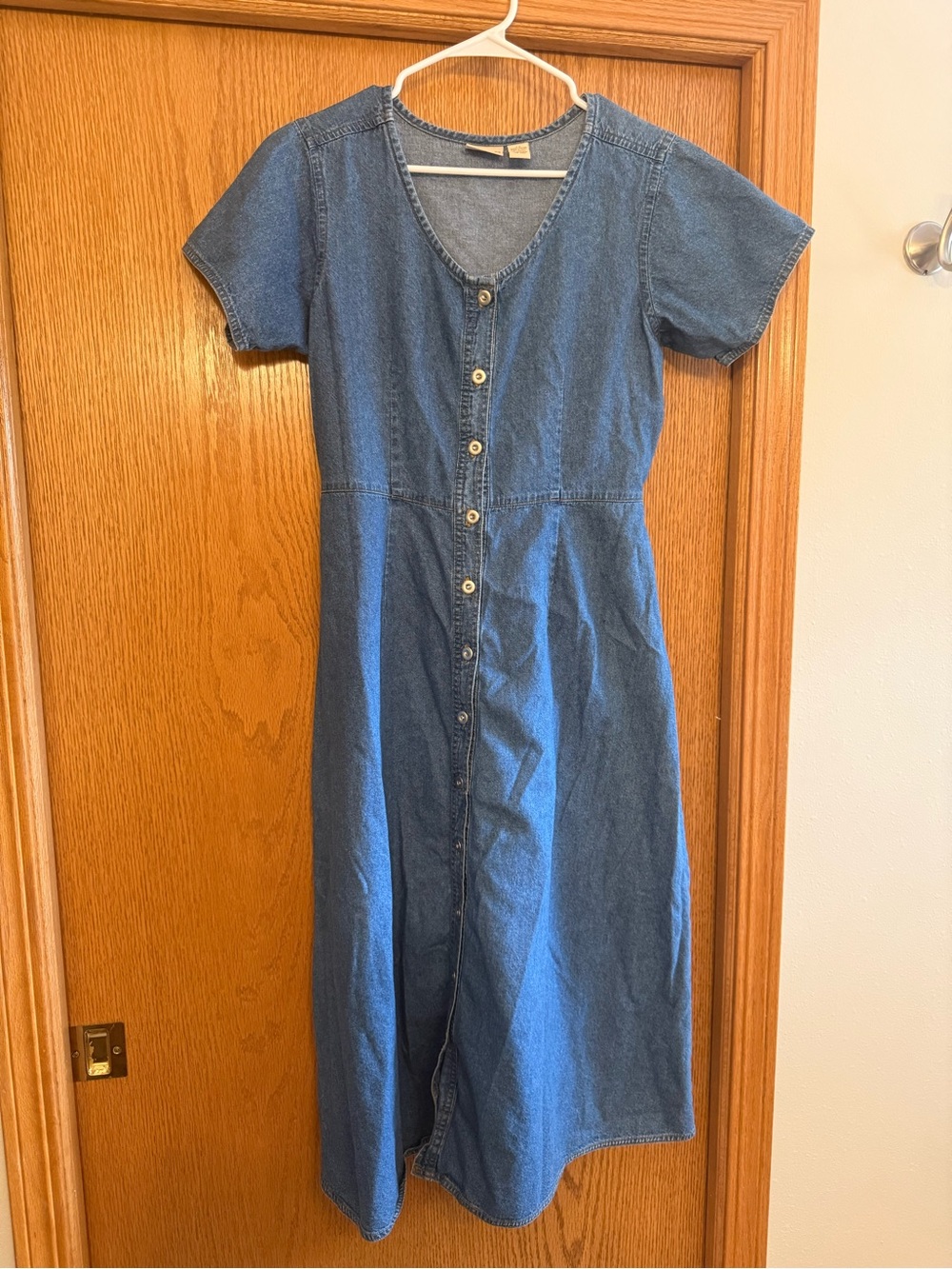 Vintage 90s Y2K Crossroads Denim Dress Adjustable size 12